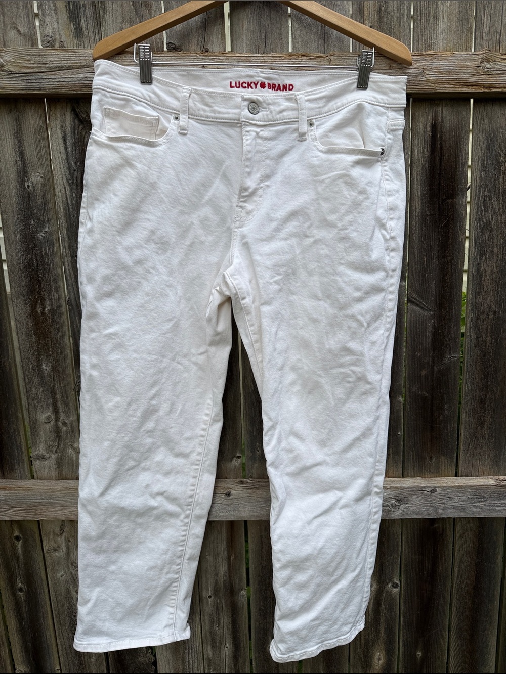 Lucky Brand Sweet Mid Rise Crop Jeans 14/32 Winter White